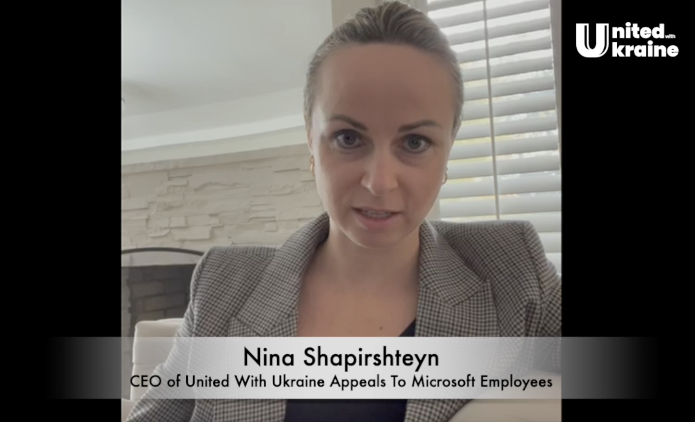 United With Ukraine, Our CEO Nina Shapirshteyn Appeals to Microsoft Employees to Help Collect Funds for Ukraine. Watch the video appeal